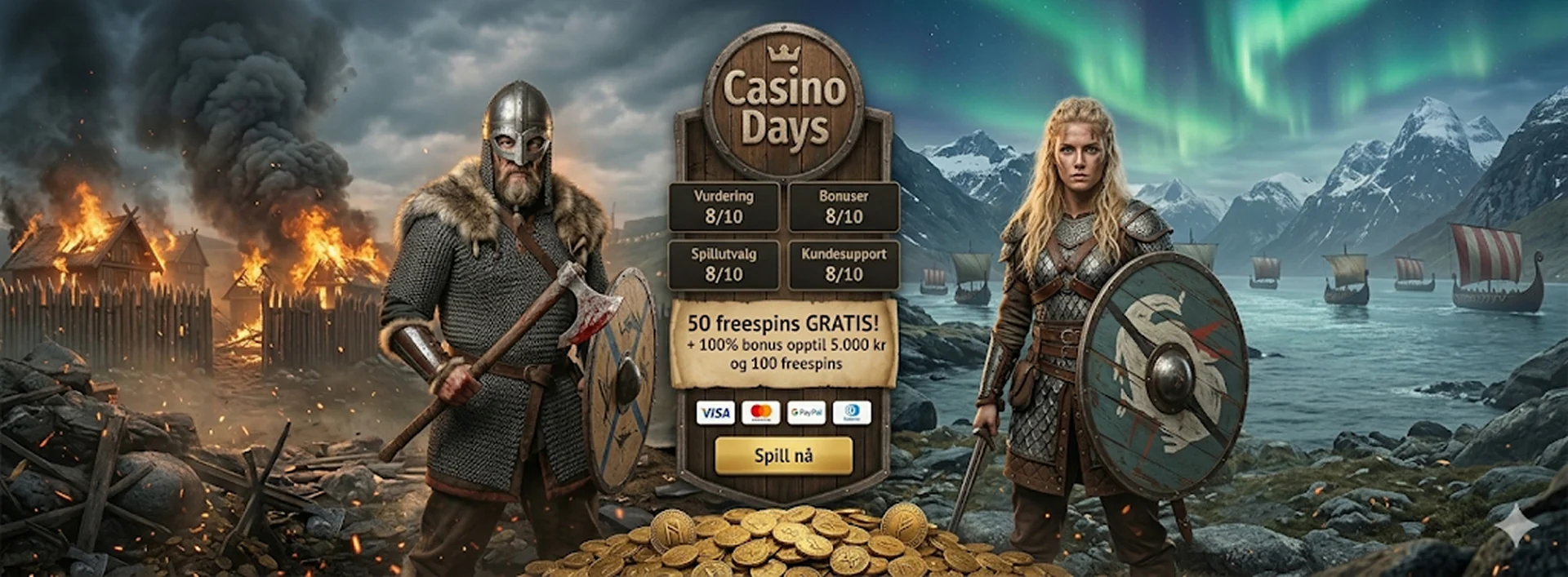 Casino Days velkomstbonus – opptil 1500 kr og gratisspinn for nye norske spillere